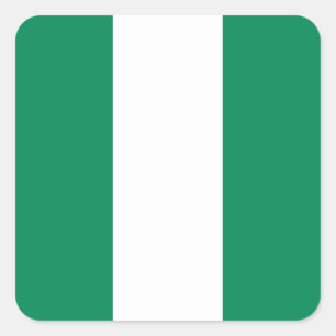 Nigeriaanse vlag vierkante sticker
