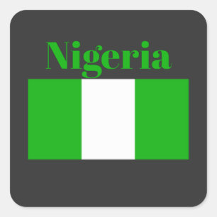 Nigeriaanse vlag vierkante sticker