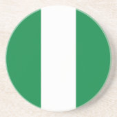 Nigeriaanse vlag zandsteen onderzetter (Voorkant)