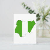 Nigeriaanse vlagkaart briefkaart (Staand voorkant)
