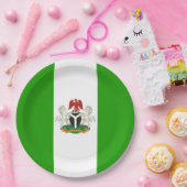 Nigeriaanse wapenschild    papieren bordje (Feest)