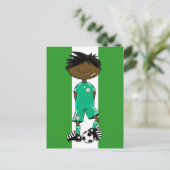 Nigeriaanse WK Voetbal Briefkaart (Staand voorkant)