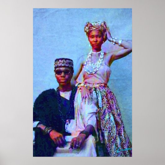 Nigerian Couple Portrait Poster (Voorkant)