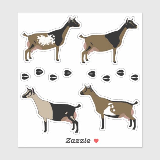Nigerian Dwarf Dairy Goat Sticker (Vel)