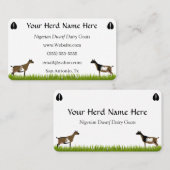 Nigerian Dwarf Dairy Goat Visitekaartje (Voorkant / Achterkant)