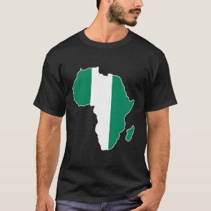 Nigerian Pride Nigeria Vlag Afrika Kaart T-shirt H