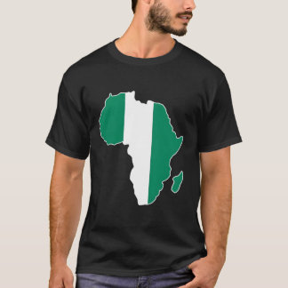 Nigerian Pride Nigeria Vlag Afrika Kaart T-shirt H