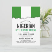 Nigerian Thmed Cuisine | De vlag van de partij nod Kaart (Staand voorkant)