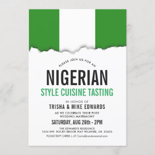 Nigerian Thmed Cuisine De vlag van de partij nod Kaart