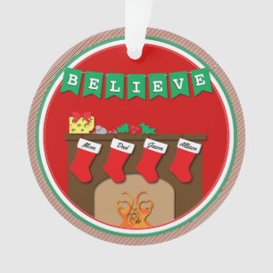 Night Before Christmas Kissing Muizen · 4 kousen Ornament