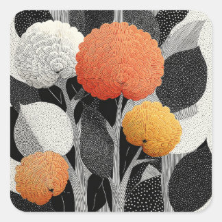 Night Bloom on the Red Planet #5 Vierkante Sticker