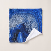 Night Blue Indigo Agate Mineral Quartz Gemstone Bad Handdoek (Wasdoekje)