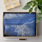 Night Blue Indigo Agate Mineral Quartz Gemstone Tissuepapier (Geschenk)