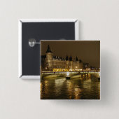 Night Bridge Vierkante Button 5,1 Cm (Voorkant /achterkant)