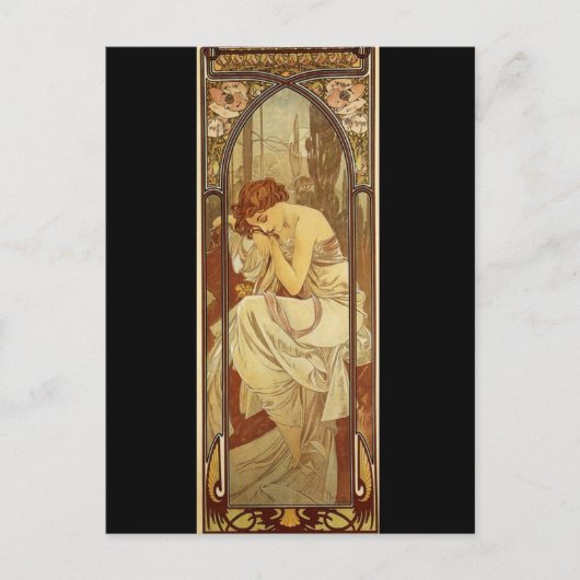 Night - by Alphonse Mucha Briefkaart (Voorkant)