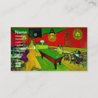 Night Cafe Place Lamartine Van Gogh Fine Art Visitekaartje