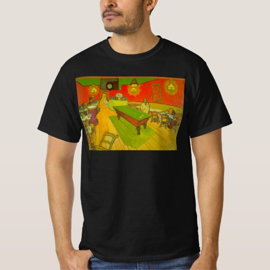 Night Cafe van Vincent van Gogh T-shirt (Voorkant)