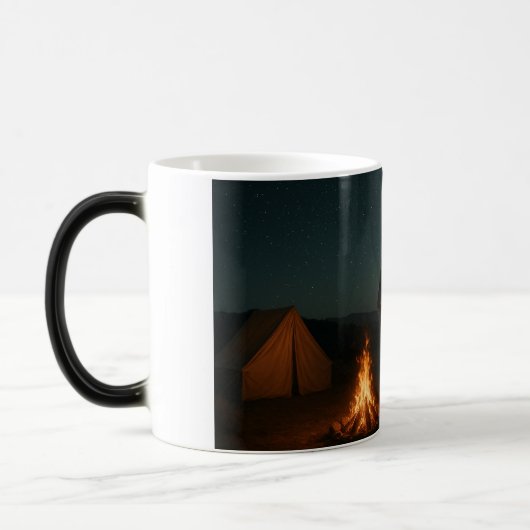 Night Campfire Mug - Western Camping Design Magische Mok (Links)