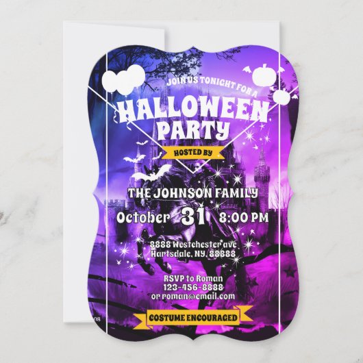 Night Castle Stamp Kaart (Voorkant)