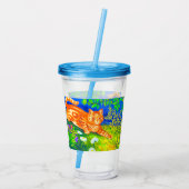 Night Cat Acryl Drinkbeker (Achterkant)