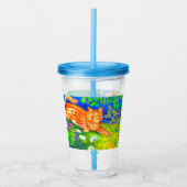 Night Cat Acryl Drinkbeker (Voorkant)