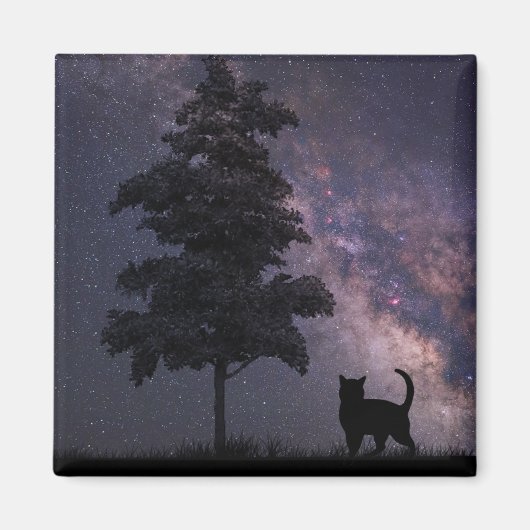Night Cat Magneet (Voorkant)