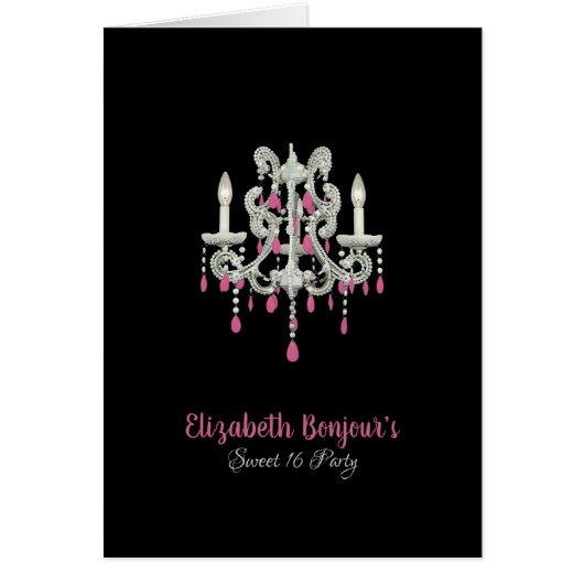 Night Chandelier SIZE/PAPER/STYLE OPTIES - RSVP & (Voorkant)