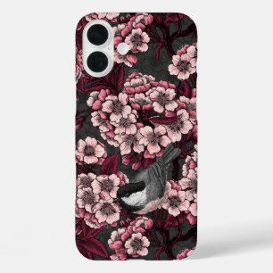 Night cherry tuin iPhone 16 plus hoesje