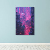 Night City Canvas Afdruk (Insitu (Houten vloer))