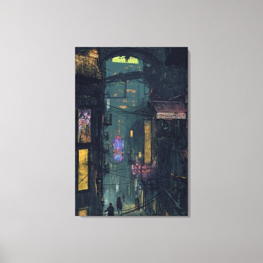 Night City Canvas Afdruk (Voorkant)