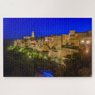 Night cityscape of Pitigliano, Toscane, Italië Legpuzzel