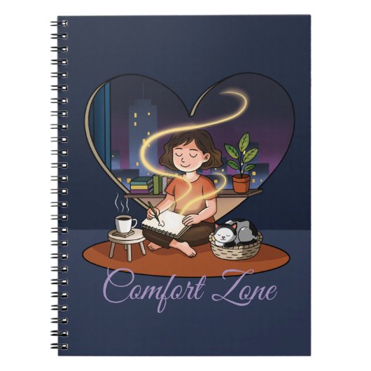 Night Creator Cozy Heart Window Art Notitieboek (Voorkant)