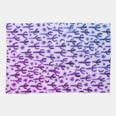 Night Desert Saguaro Cacti Pattern Waterverf Theedoek (Horizontaal)