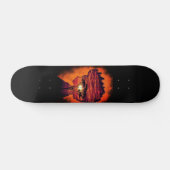 Night Desire - Fantasy - Oranje zwart Skateboard (Horizontaal)