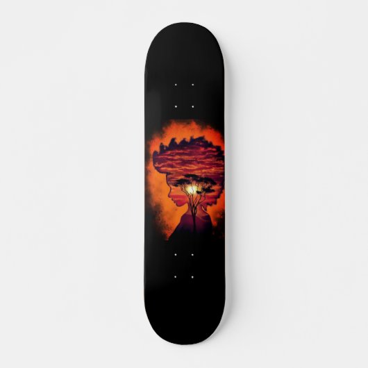 Night Desire - Fantasy - Oranje zwart Skateboard (Voorkant)