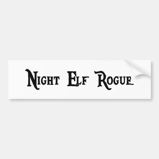 Night Elf Rogue Bumpersticker (Voorkant)