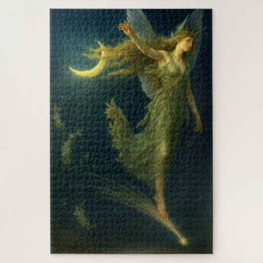 Night Fairy Riding On A Shooting Star Fantasy Art Legpuzzel (Verticaal)