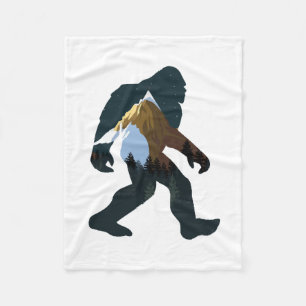 Night Forest Bigfoot Fleece Deken