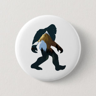 Night Forest Bigfoot Ronde Button 5,7 Cm