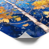 Night Forest Landscape Painting Poster (Hoek)