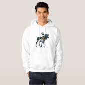 Night Forest Moose Hoodie (Voorkant volledig)