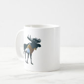 Night Forest Moose Koffiemok (Voorkant links)