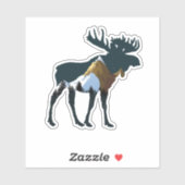 Night Forest Moose Sticker (Vel)