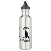 **Night Forest Owl – Realistic Nocturnal Owl Illu Waterfles (Rechts)