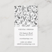 Night Garden Botanical Planten Moderne Chic Floral Visitekaartje (Achterkant)