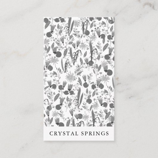 Night Garden Botanical Planten Moderne Chic Floral Visitekaartje (Voorkant)