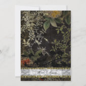 Night Garden Gothic Wedding Invitation Kaart (Achterkant)