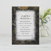 Night Garden Gothic Wedding Invitation Kaart (Staand voorkant)