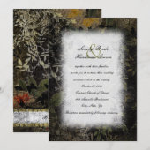 Night Garden Gothic Wedding Invitation Kaart (Voorkant / Achterkant)