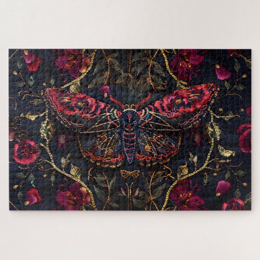 Night Garden Moth Jigsaw Puzzle (Horizontal)